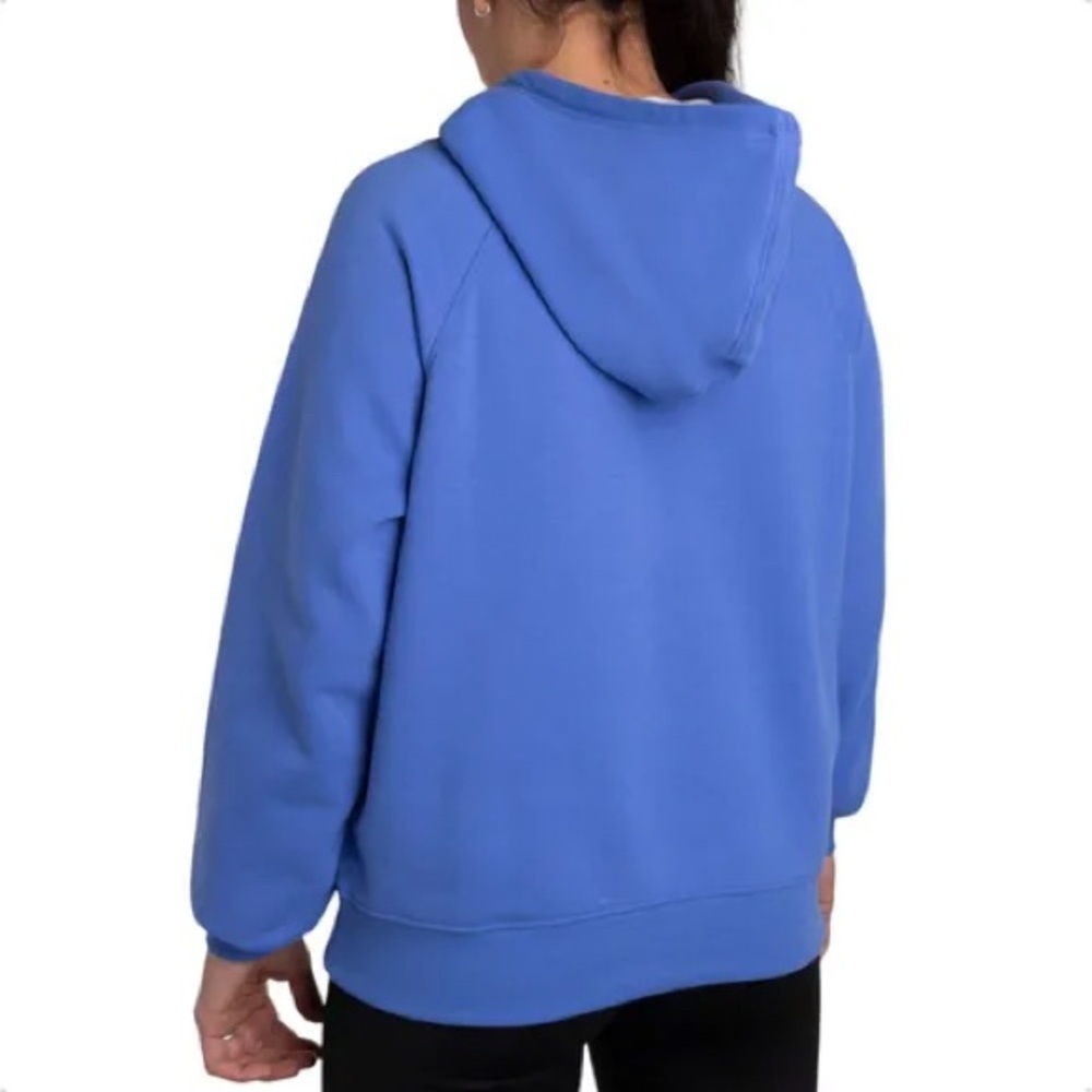 Champion Blue Snap Campus Fleece Laurel Script Hoodie Sweatshirt - Picture 3 of 7